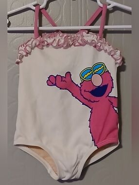 Sesame Street Vintage Elmo Girls 12 Months  Swimsuit